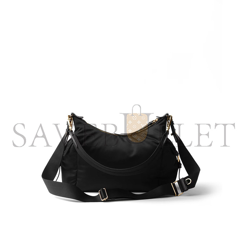 PRADA EXPLORE LARGE RE-NYLON AND LEATHER BAG 1BC264 (32*22*11.5cm)